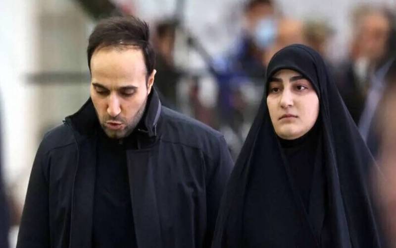 حضور فرزندان شهید سلیمانی در تشییع شهدای اقتدار